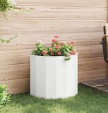 VidaXL Plantenbak Wit 60 x 30 x 50 cm Staal