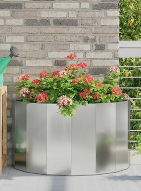 VidaXL Plantenbak Zilver 90 x 45 x 50 cm Gegalvaniseerd staal