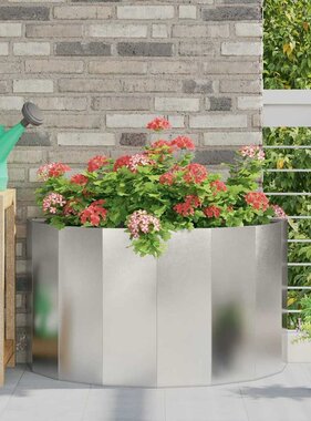 VidaXL Plantenbak Zilver 90 x 45 x 50 cm Roestvrij staal
