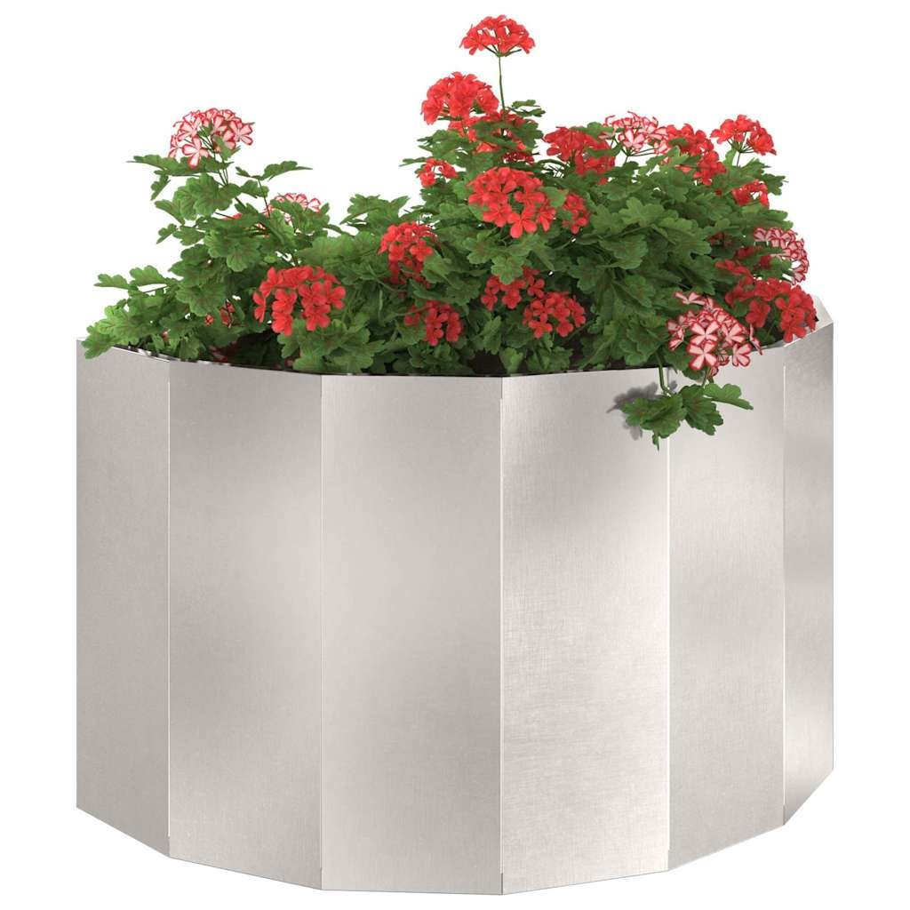 VidaXL Plantenbak Zilver 90 x 45 x 50 cm Roestvrij staal
