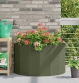 VidaXL Plantenbak Olijf Groen 90 x 45 x 50 cm Staal