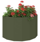 VidaXL Plantenbak Olijf Groen 90 x 45 x 50 cm Staal