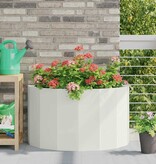VidaXL Plantenbak Wit 90 x 45 x 50 cm Staal