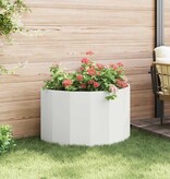VidaXL Plantenbak Wit 90 x 45 x 50 cm Staal