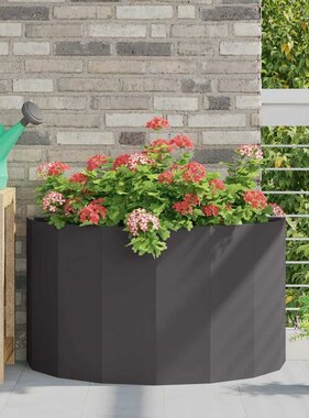 VidaXL Plantenbak Zwart 90 x 45 x 50 cm Staal