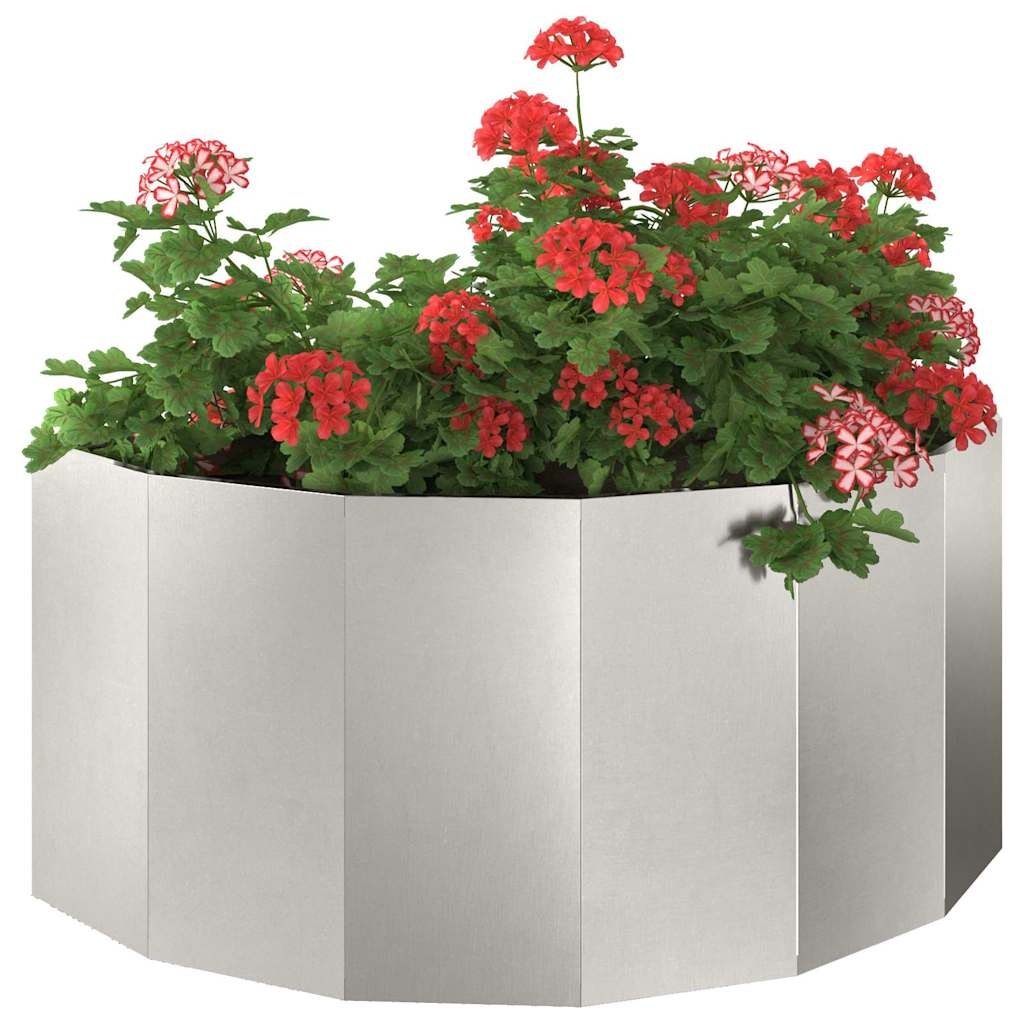 VidaXL Plantenbak Zilver 120 x 60 x 50 cm Roestvrij staal