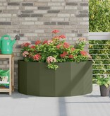 VidaXL Plantenbak Olijf Groen 120 x 60 x 50 cm Staal