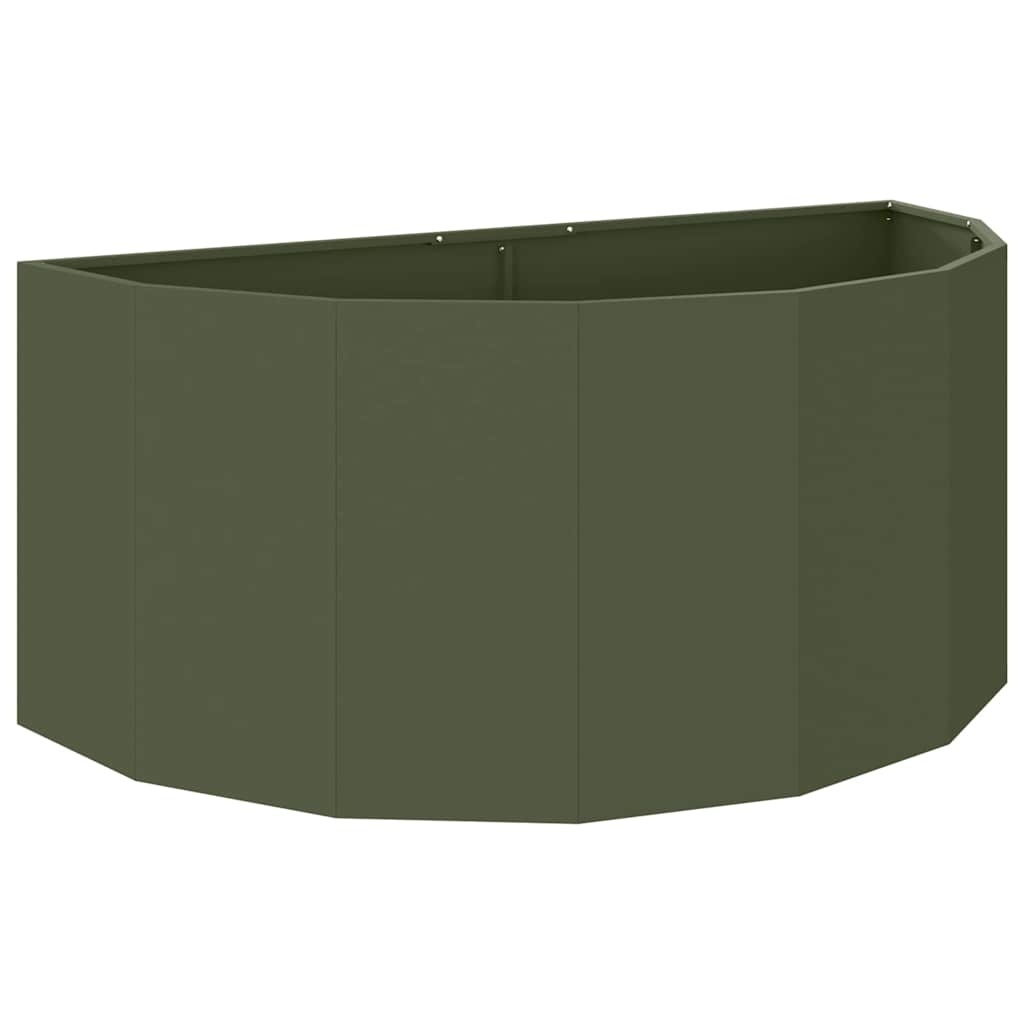 VidaXL Plantenbak Olijf Groen 120 x 60 x 50 cm Staal