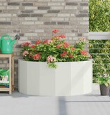 VidaXL Plantenbak Wit 120 x 60 x 50 cm Staal