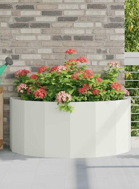 VidaXL Plantenbak Wit 120 x 60 x 50 cm Staal