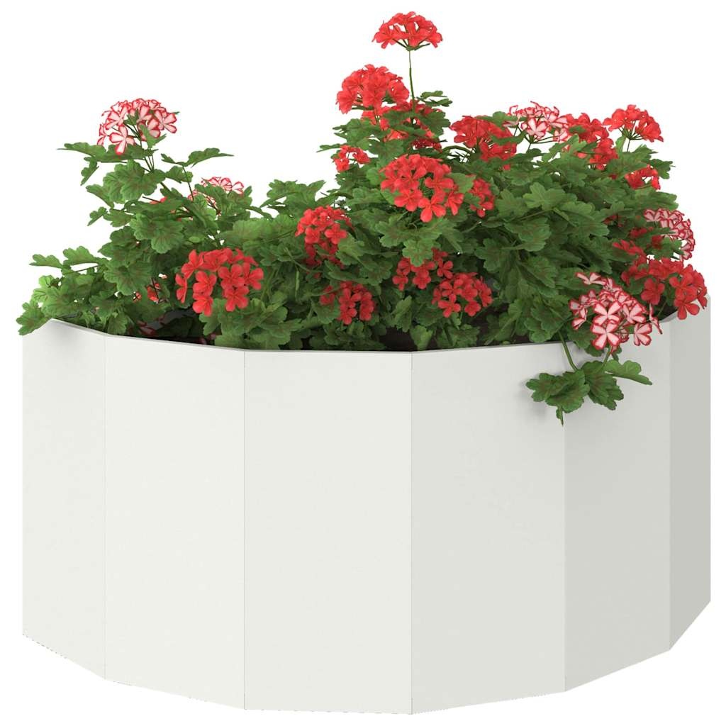 VidaXL Plantenbak Wit 120 x 60 x 50 cm Staal