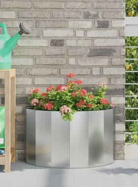 VidaXL Plantenbak Zilver 60 x 30 x 35 cm Gegalvaniseerd staal