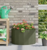 VidaXL Plantenbak Olijf Groen 60 x 30 x 35 cm Staal
