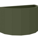 VidaXL Plantenbak Olijf Groen 60 x 30 x 35 cm Staal