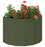 VidaXL Plantenbak Olijf Groen 60 x 30 x 35 cm Staal