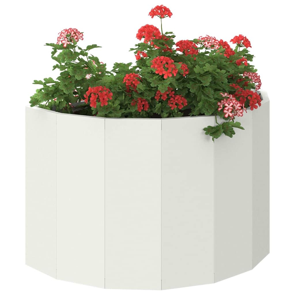 VidaXL Plantenbak Wit 60 x 30 x 35 cm Staal