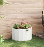 VidaXL Plantenbak Wit 60 x 30 x 35 cm Staal