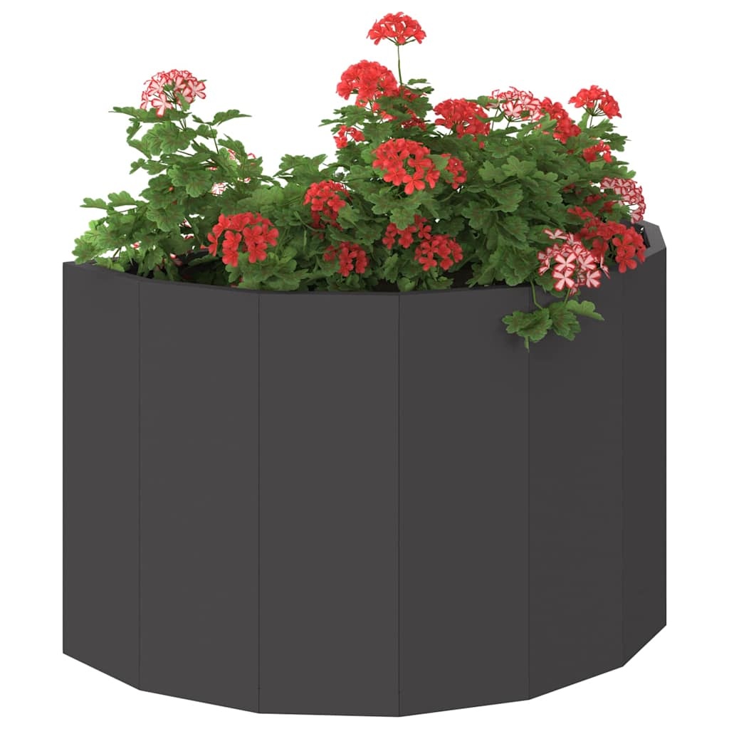 VidaXL Plantenbak Zwart 60 x 30 x 35 cm Staal