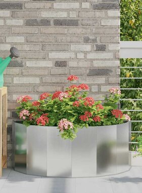 VidaXL Plantenbak Zilver 90 x 45 x 35 cm Gegalvaniseerd staal