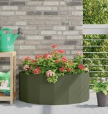 VidaXL Plantenbak Olijf Groen 90 x 45 x 35 cm Staal