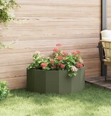 VidaXL Plantenbak Olijf Groen 90 x 45 x 35 cm Staal