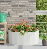 VidaXL Plantenbak Wit 90 x 45 x 35 cm Staal