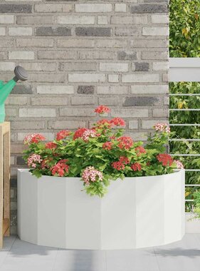 VidaXL Plantenbak Wit 90 x 45 x 35 cm Staal