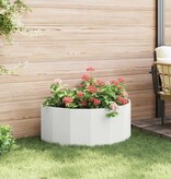 VidaXL Plantenbak Wit 90 x 45 x 35 cm Staal