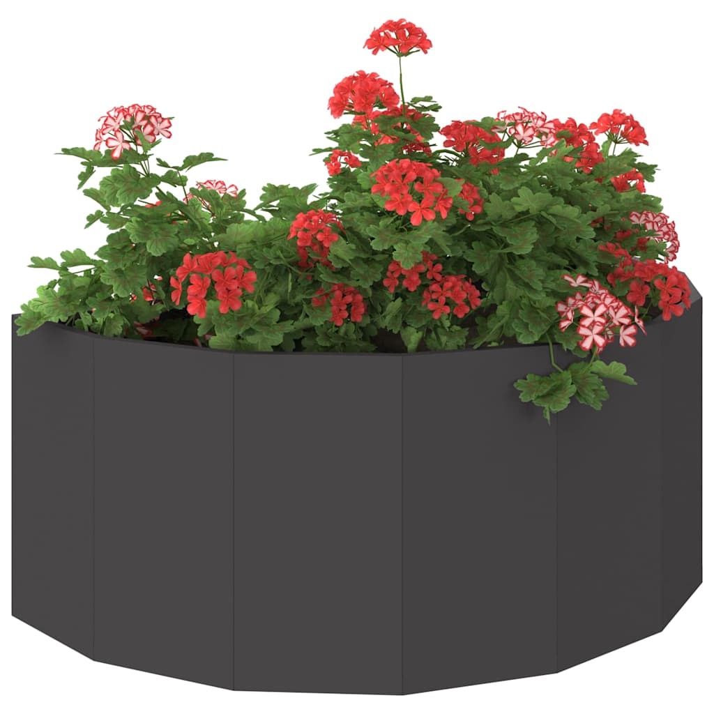 VidaXL Plantenbak Zwart 90 x 45 x 35 cm Staal
