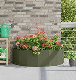 VidaXL Plantenbak Olijf Groen 120 x 60 x 35 cm Staal