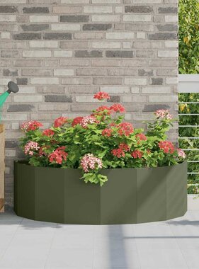 VidaXL Plantenbak Olijf Groen 120 x 60 x 35 cm Staal