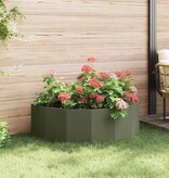 VidaXL Plantenbak Olijf Groen 120 x 60 x 35 cm Staal