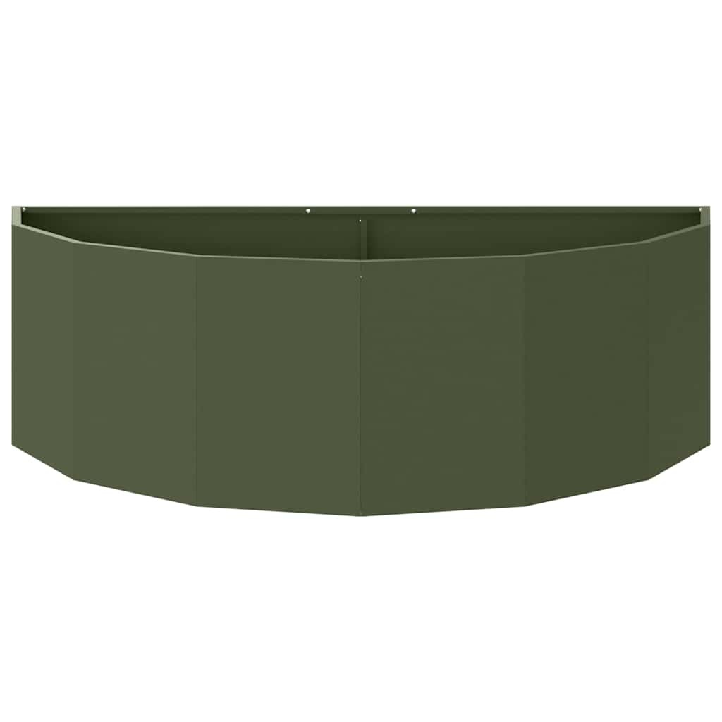 VidaXL Plantenbak Olijf Groen 120 x 60 x 35 cm Staal