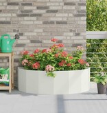 VidaXL Plantenbak Wit 120 x 60 x 35 cm Staal