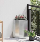 VidaXL Hoek Plantbak Zilver 30 x 30 x 50 cm Gegalvaniseerd staal
