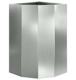 VidaXL Hoek Plantbak Zilver 30 x 30 x 50 cm Gegalvaniseerd staal