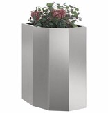 VidaXL Hoek Plantbak Zilver 30 x 30 x 50 cm Roestvrij staal