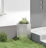 VidaXL Hoek Plantbak Zilver 30 x 30 x 50 cm Roestvrij staal