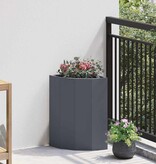 VidaXL Hoek Plantbak Antraciet 30 x 30 x 50 cm Staal