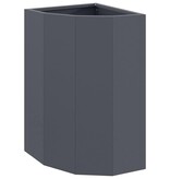 VidaXL Hoek Plantbak Antraciet 30 x 30 x 50 cm Staal