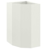 VidaXL Hoek Plantbak Wit 30 x 30 x 50 cm Staal