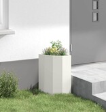 VidaXL Hoek Plantbak Wit 30 x 30 x 50 cm Staal