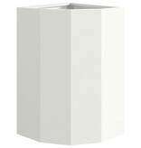 VidaXL Hoek Plantbak Wit 30 x 30 x 50 cm Staal