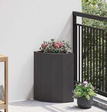 VidaXL Hoek Plantbak Zwart 30 x 30 x 50 cm Staal