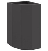 VidaXL Hoek Plantbak Zwart 30 x 30 x 50 cm Staal