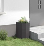 VidaXL Hoek Plantbak Zwart 30 x 30 x 50 cm Staal