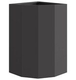 VidaXL Hoek Plantbak Zwart 30 x 30 x 50 cm Staal