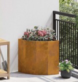 VidaXL Hoek Plantbak Roestig 45 x 45 x 50 cm Cortenstaal