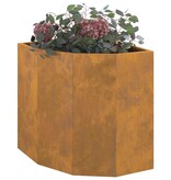 VidaXL Hoek Plantbak Roestig 45 x 45 x 50 cm Cortenstaal