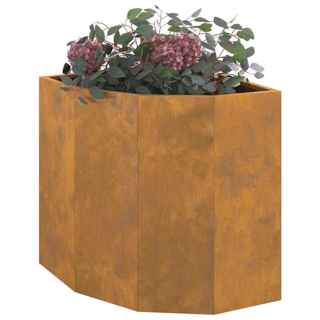 VidaXL Hoek Plantbak Roestig 45 x 45 x 50 cm Cortenstaal